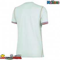Camisa de Futebol França Equipamento Secundário Mulheres Mundo 2026 Manga Curta